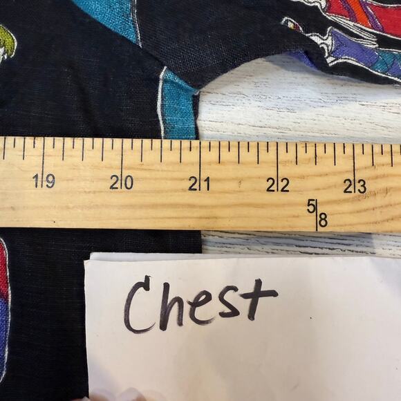 VTG Hot Cotton black tribal linen two piece set skirt blouse african artsy mediu - Picture 7 of 12